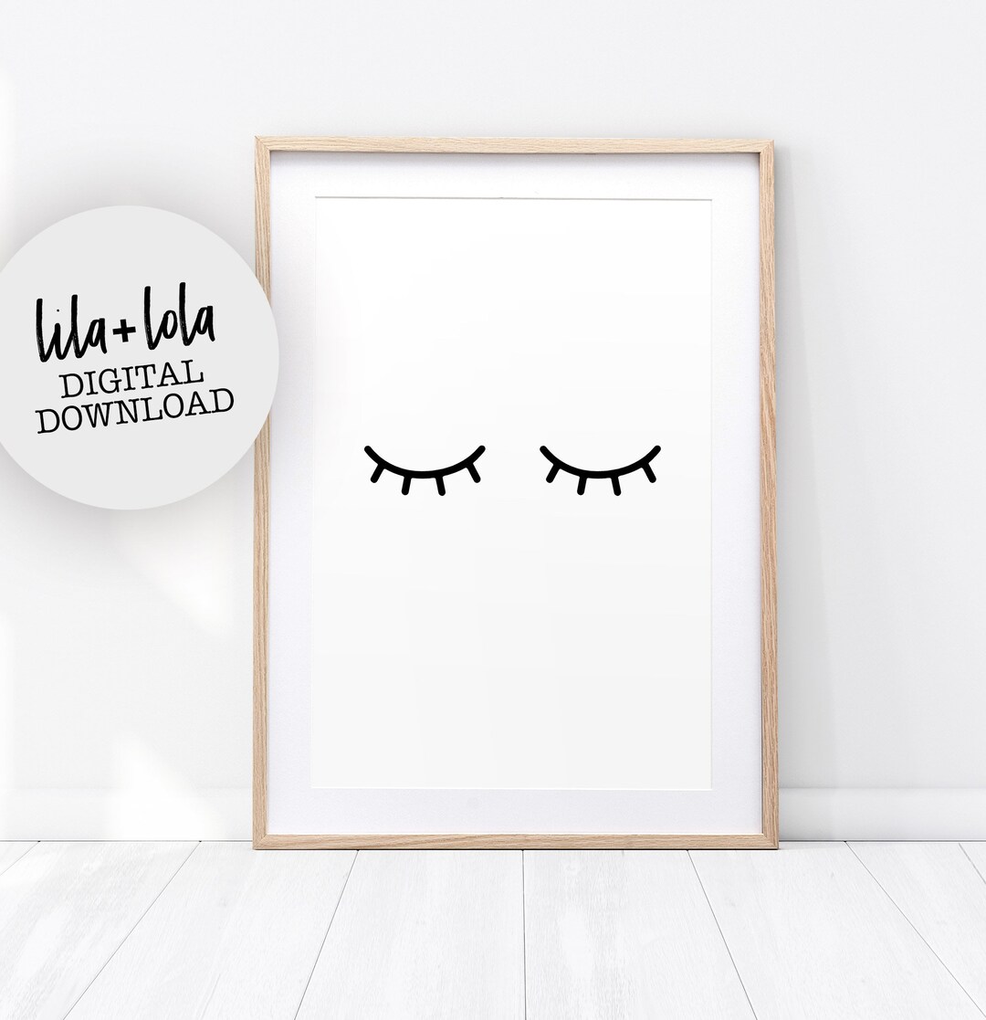 Eyelash Print, Nursery Wall Art, Eyelashes Poster, Girls Room Decor ...