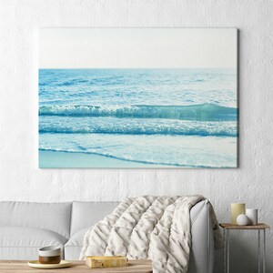 Beach Wall Art Print, Coastal Photography, Printable Digital Download, Large Wall Art, Ocean Water Waves, Minimalist Beach image 4