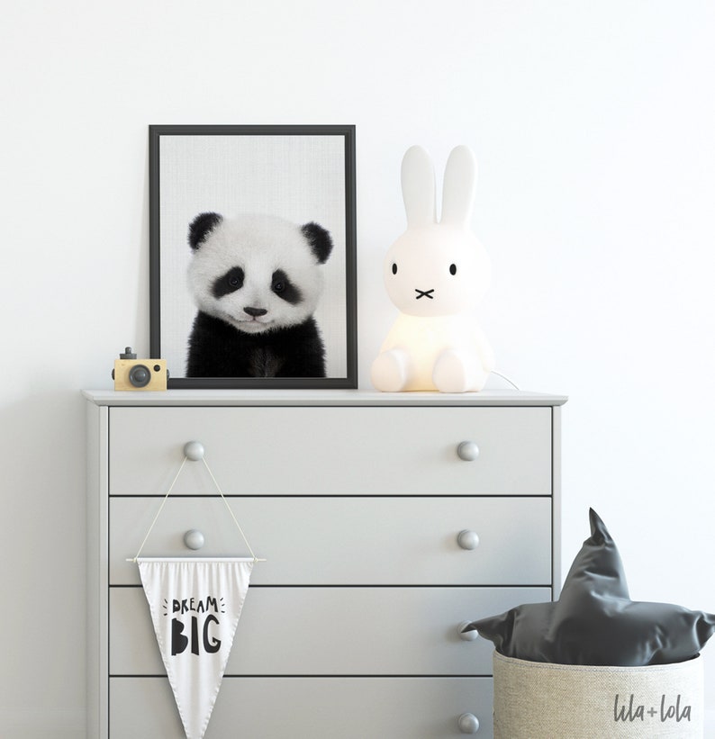 Baby Panda Print, Nursery Animal - Printable Wall Art - Kids Bedroom ...