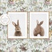 Bunny Print Set of 2 ~ Nursery Wall Art ~ Woodland Baby Animal Posters ~ Printable Instant Downloadable
