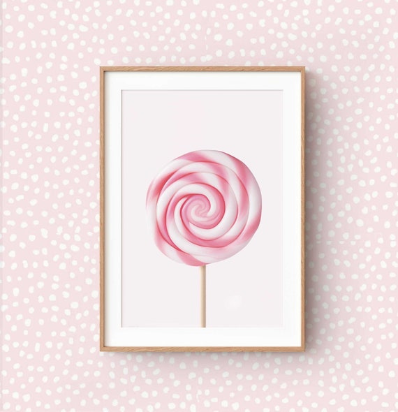 Girl Nursery Room Print ~ Lolly Pop Wall Art Decor ~ Dessert, Confectionary, Candy, Sweet, Lollie ~ Instant Printable Digital Download