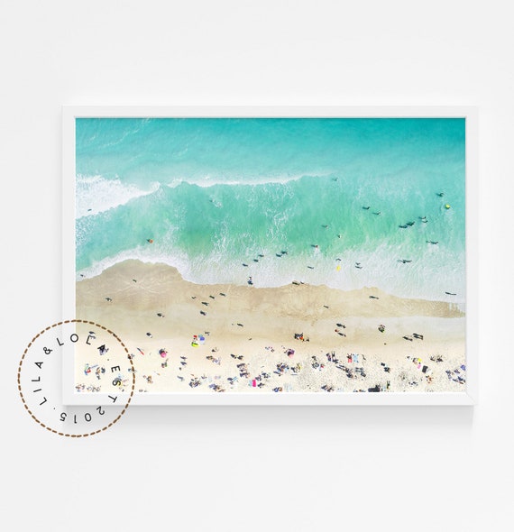 Aerial Beach Wall Art Print ~ Photography ~ Printed and Shipped ~ Coastal Decor