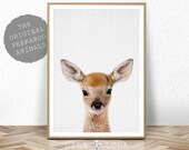 Deer Print, Woodland Animals, Nursery Wall Art Decor, Baby Shower Gift, Girl, Boy, Large Printable Digital Download, Baby Deer, Fawn Head