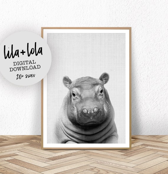 Baby Hippo Print - Digital Download