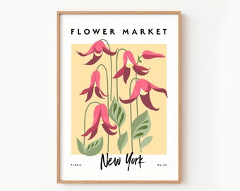 New York Flower Market Wall Art Print ~ Floral Decor ~ Printable Digital Download