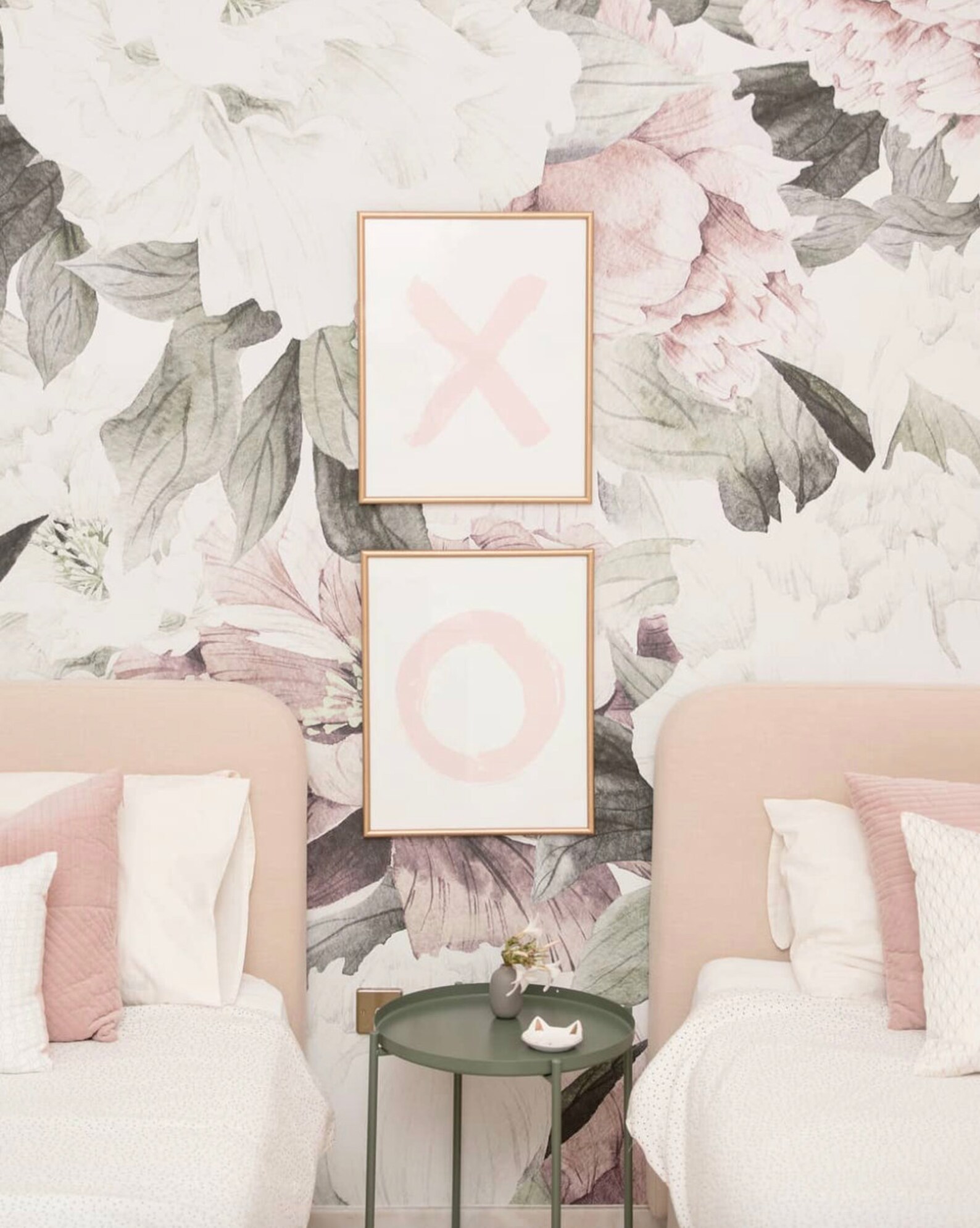 X and O Print Set Pink Nursery Wall Art Girls Room Decor Etsy