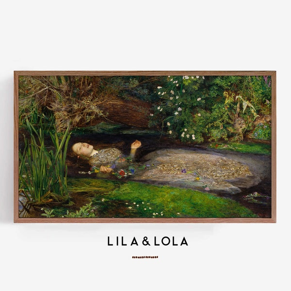 Samsung Frame TV Art ~ Ophelia by John Everett Millais ~ Vintage Renaissance Painting ~ Digital Download