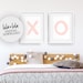 X and O Print Set, Pink Nursery Wall Art, Girls Room Decor - DIGITAL DOWNLOAD -  Large Printable Poster, Blush, Coral, Pastel Bedroom 