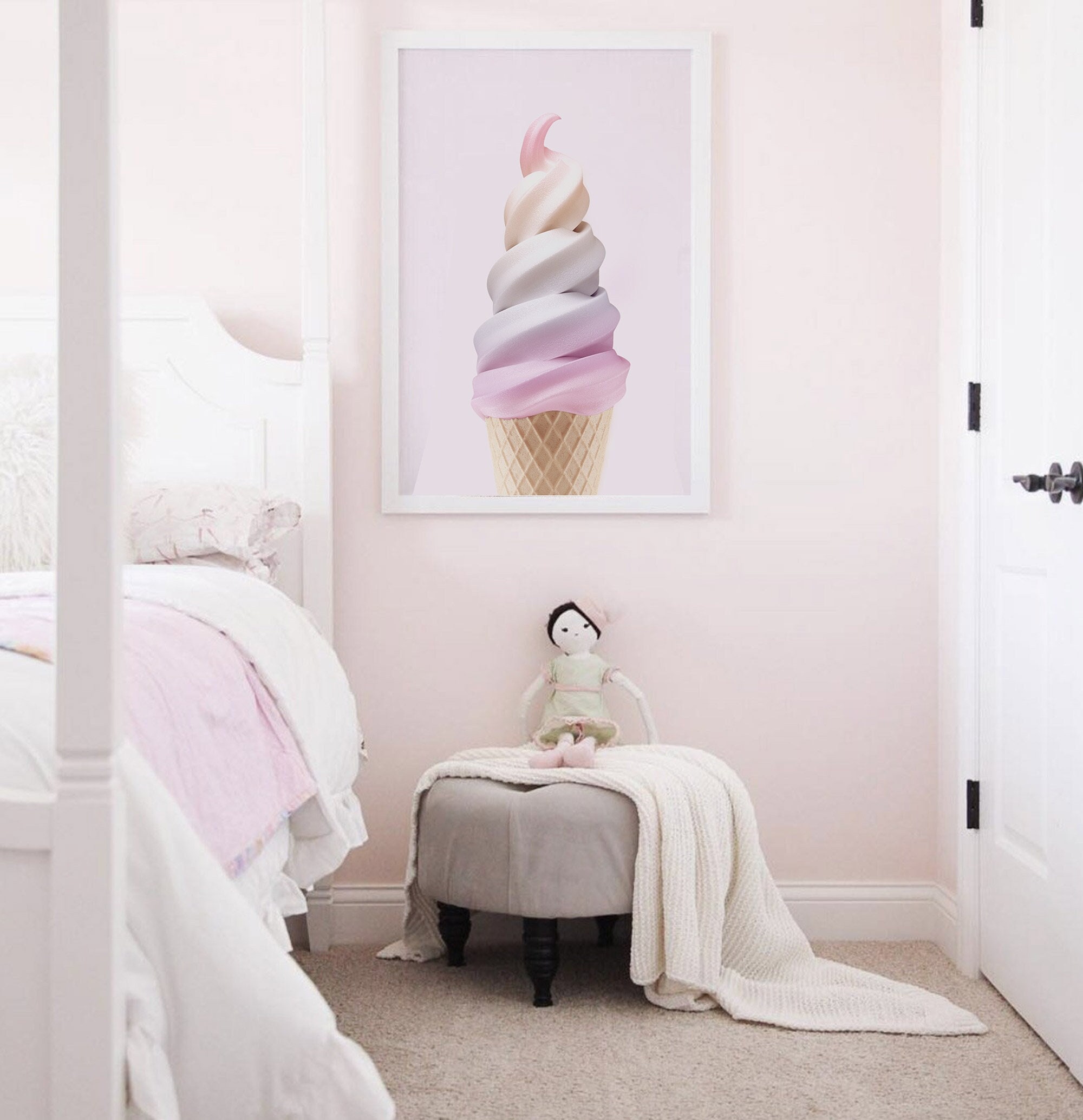 tør Bowling Vejnavn Girls Print Nursery Bedroom Decor Pink Printable Digital - Etsy