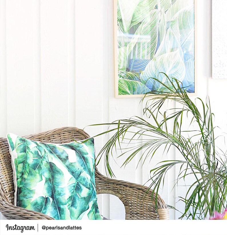 Tropical Plant Wall Art Leaf Print Printable Digital Etsy Australia