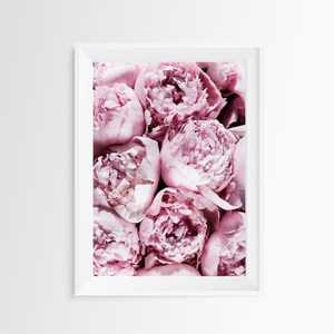 Printable Peonie, Bedroom Wall Decor, Peony Art Print, Pink Floral ...