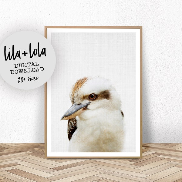 Print kookaburra: Australische dierenmuurkunst (digitale download)