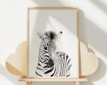 Baby Zebra Nursery Wall Art Printable: Digital Download for Kids Room Decor