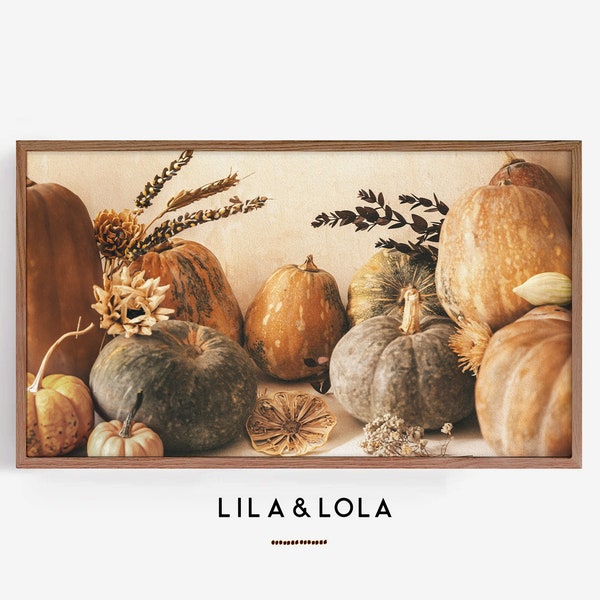 Samsung Frame TV Art ~ Pumpkins for Fall and Thanksgiving ~ Instant Digital Download