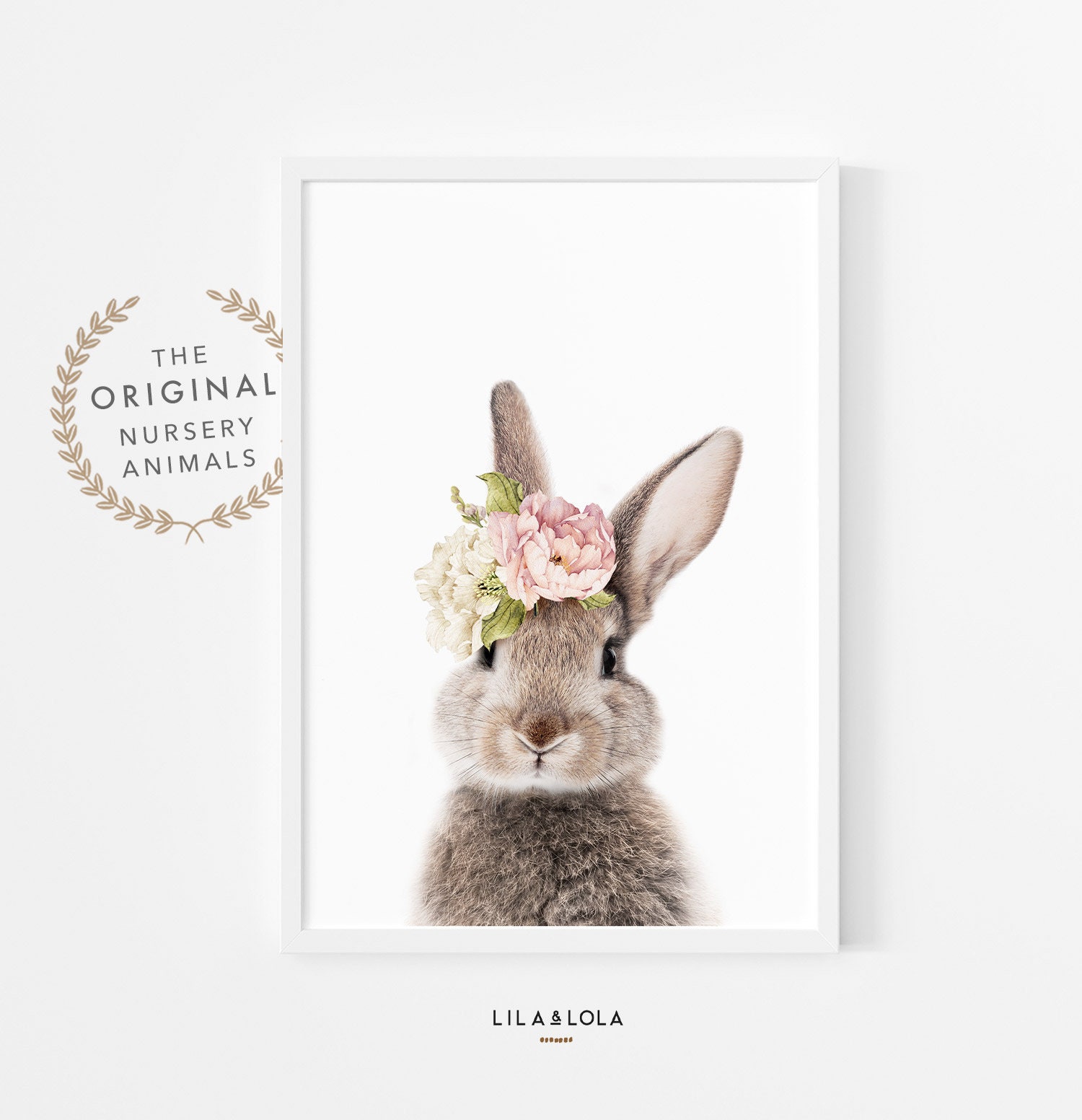 Nursery Wall Art Bunny Print Girls Bedroom Decor Rabbit Etsy