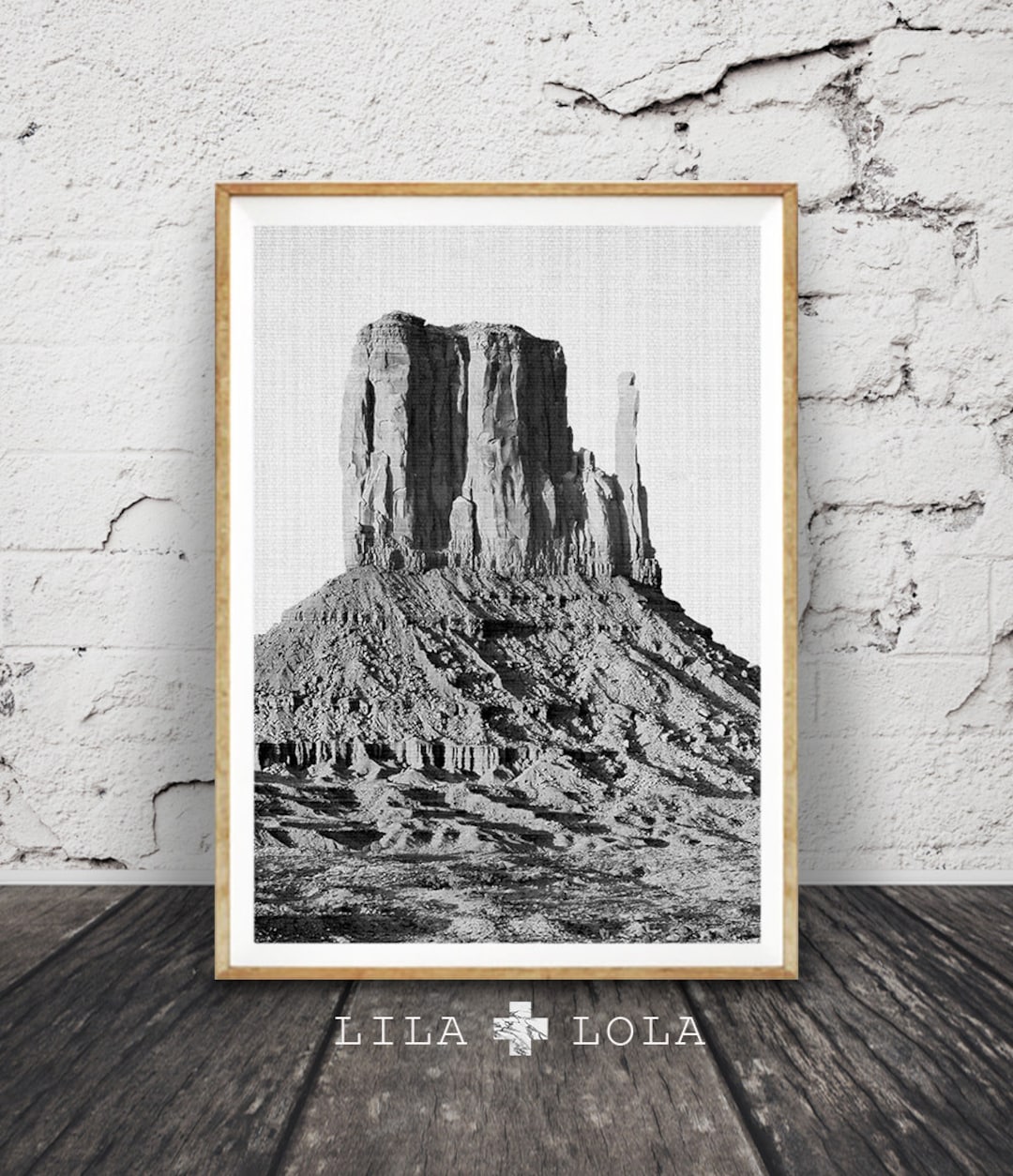 Black and White Desert Mountain Print: Arizona Landscape Photography ...