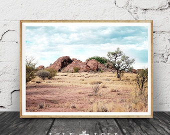 Desert Landscape, Wall Art Print, Australian Outback, Colour Photography, Country Australia, Printable Digital Download, Australiana