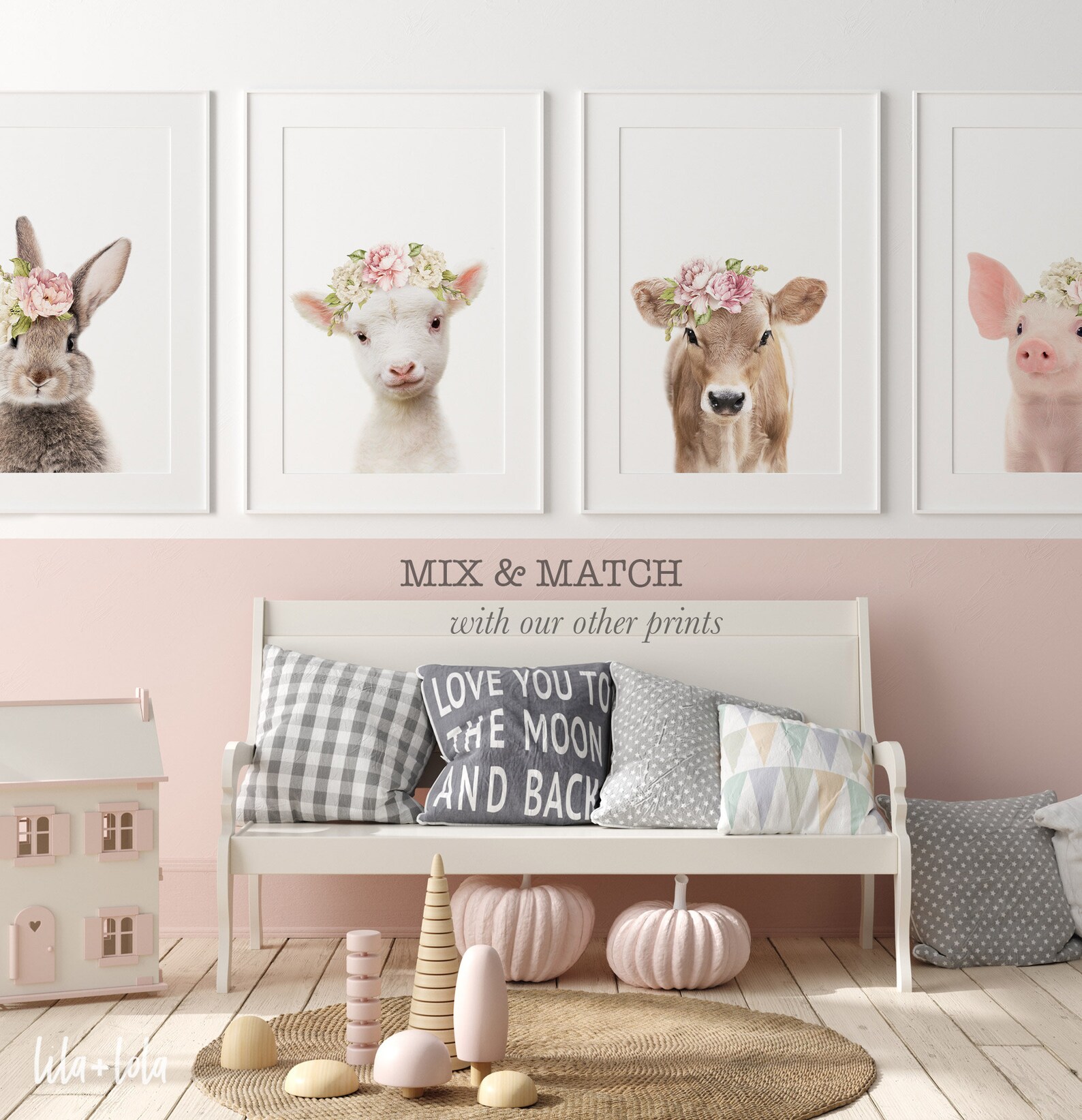 Baby Donkey Wall Art Print Nursery Decor Farm Animal with Etsy