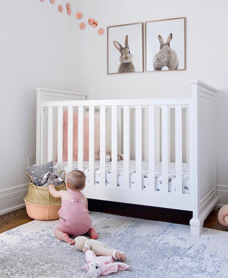 Nursery Wall Art Decor Bunny Rabbit Nursery Animal Prints Etsy
