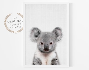 Baby Koala Print ~ Australian Animal ~ Printable Nursery Wall Art ~ Digital Download ~ Large Poster
