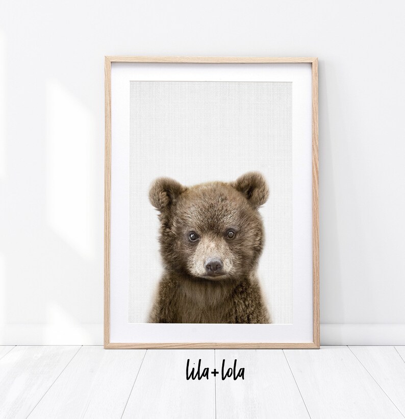 Woodland Nursery Wall Art Prints Baby Forest Animal Decor Etsy