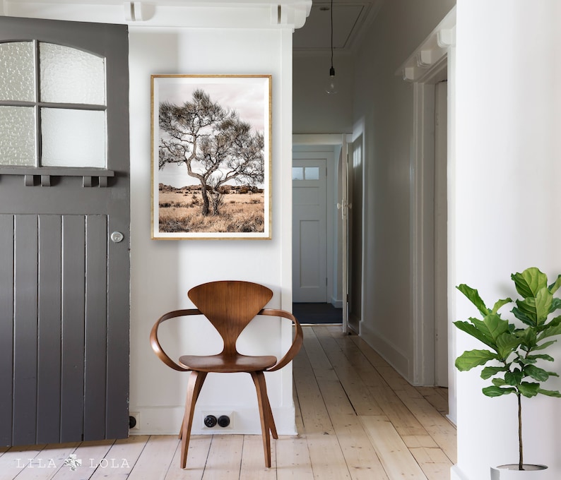 Australian Outback Landscape Wall Art Print Desert Tree Etsy