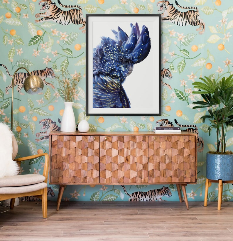 Black Cockatoo Print Printable Wall Art Australian Parrot Photography Large Poster Instant Digital Downloadable image 4