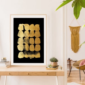 Schwarz und Gold abstrakte Wand Kunst Druck ~ Printable Digital Download