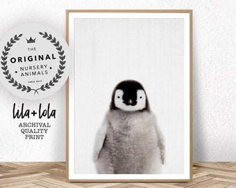 Penguin Print, Nursery Wall Art, Baby Animal Prints, Nursery Decor, Large Wall Art, Penguin Gift, Babies Room Poster