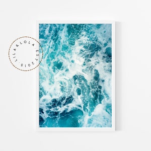 Ocean Water Photo Print ~ Coastal Beach House Decor ~ Printable Wall Art, Digital Download Poster