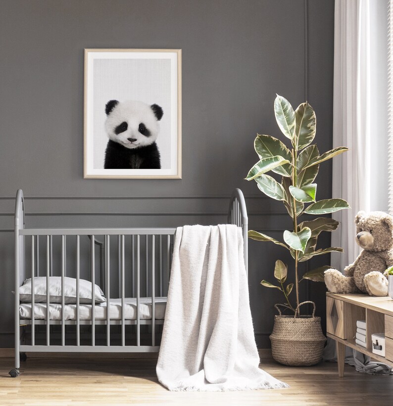 Baby Panda Print, Nursery Animal - Printable Wall Art - Kids Bedroom ...