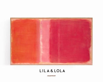 Samsung Frame TV Art ~ Modern Abstract ~ Rothko ~ Pink and Orange Block Art ~ Digital Download