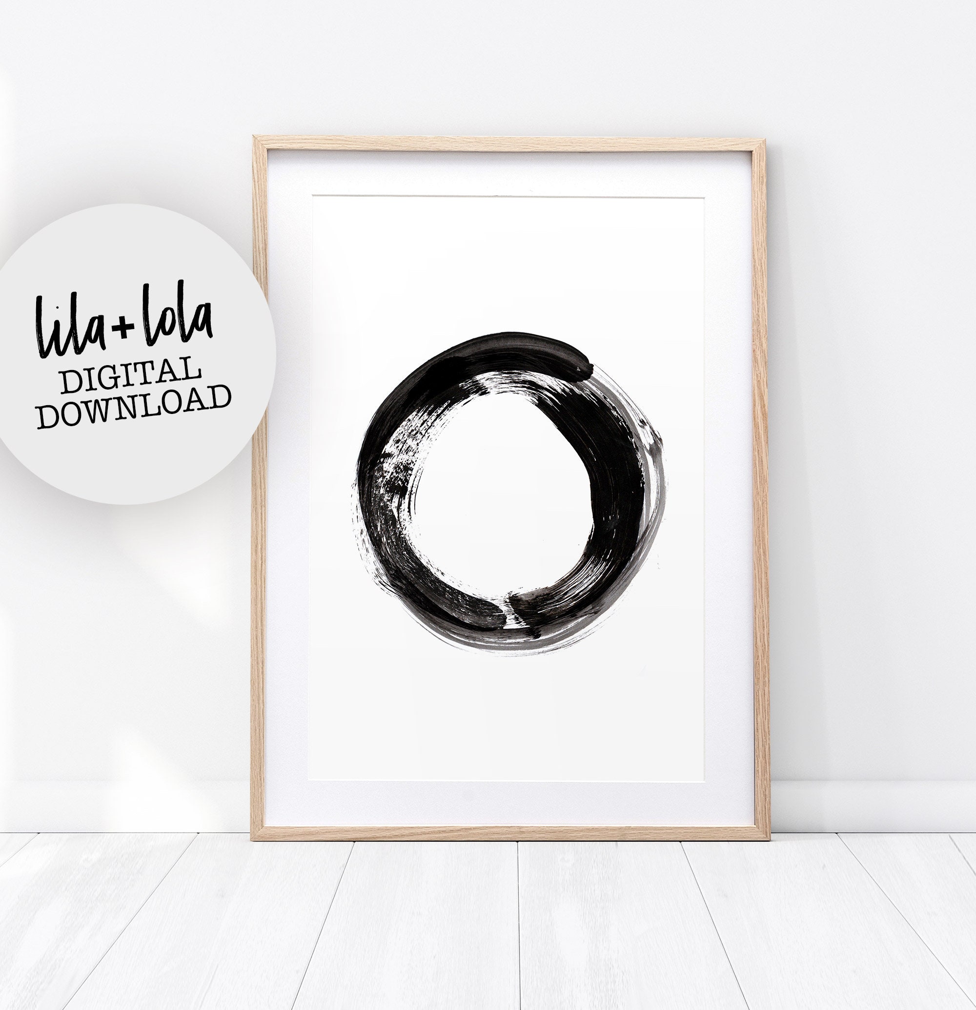 Abstract Print, Modern Minimalist Watercolour Painting, Printable Wall Art, Digital  Download, Large Scandinavian Poster, Black and White Art