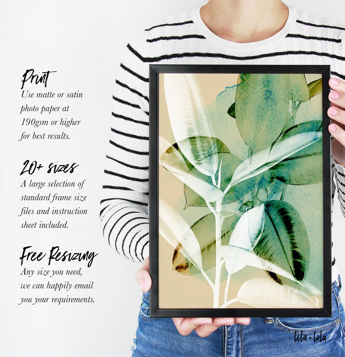 Printable Plant Print Abstract Art Tropical Wall Art | Etsy