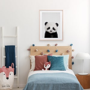 Baby Panda Print, Nursery Animal - Printable Wall Art - Kids Bedroom Poster, Boys Room Decor