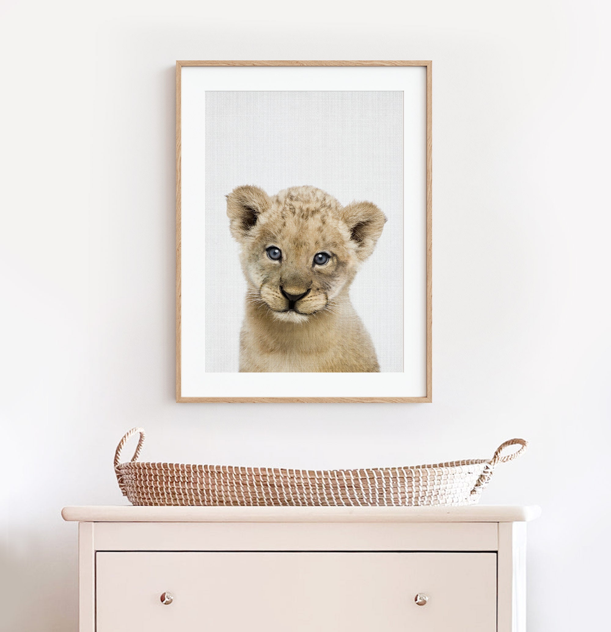 Baby Lion Cub Print Nursery Printable Wall Etsy