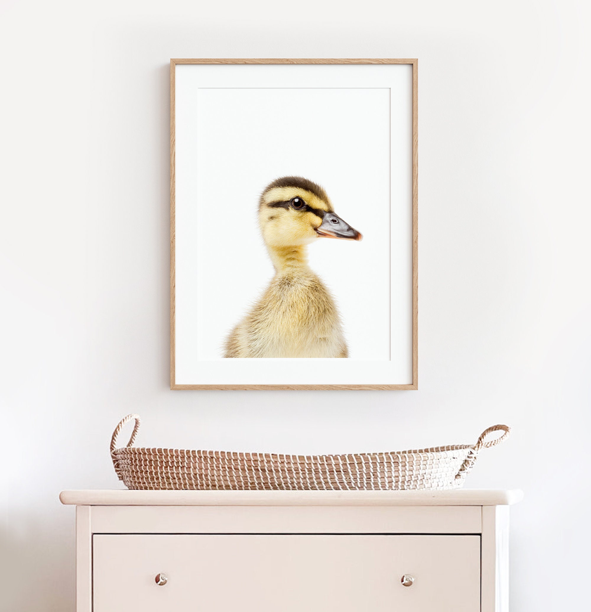 Baby duck art, Duckling farm animal nursery artwork by Paper Llamas