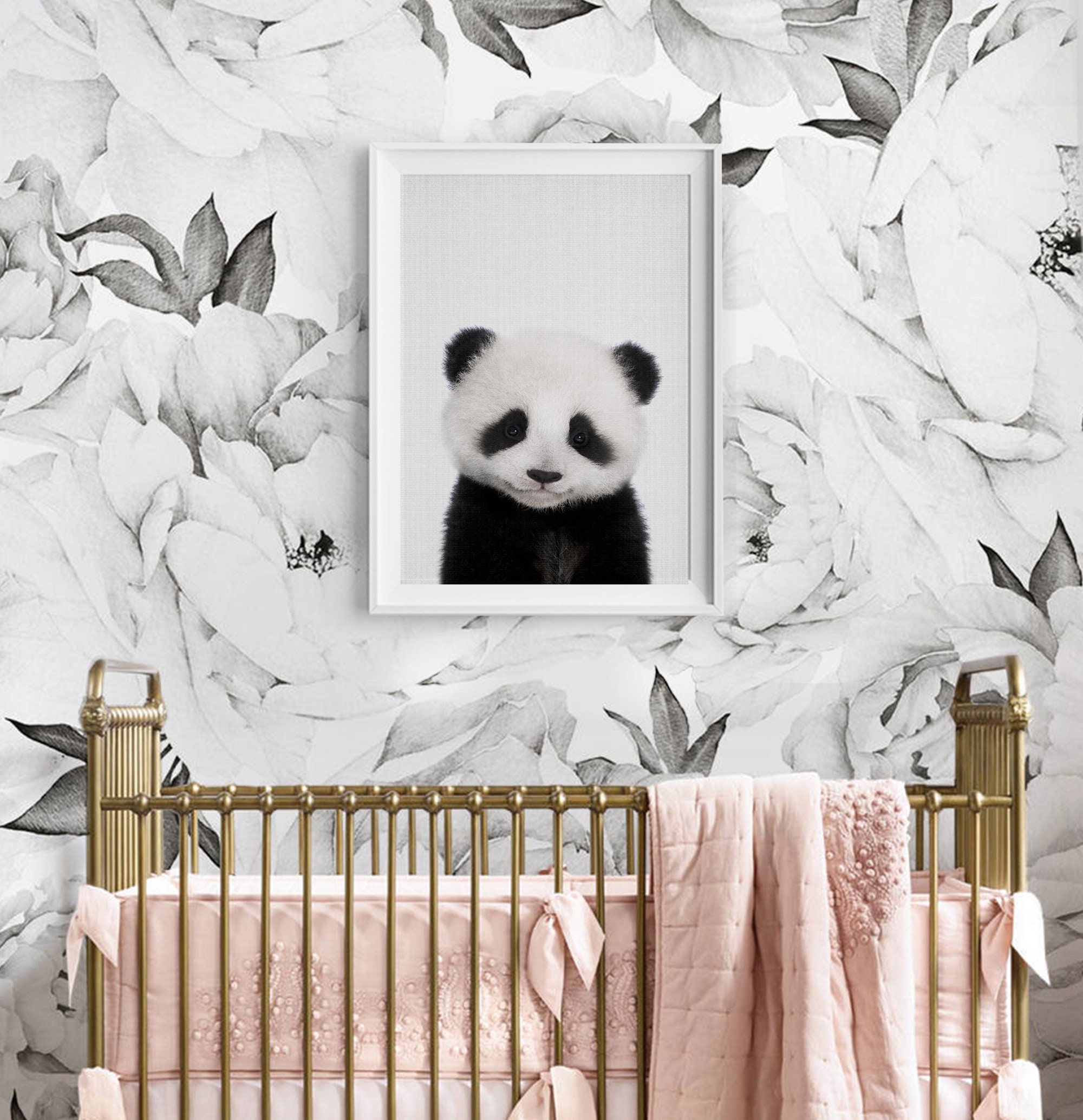 Baby Panda Print Nursery Animal Printable Wall Art Kids | Etsy