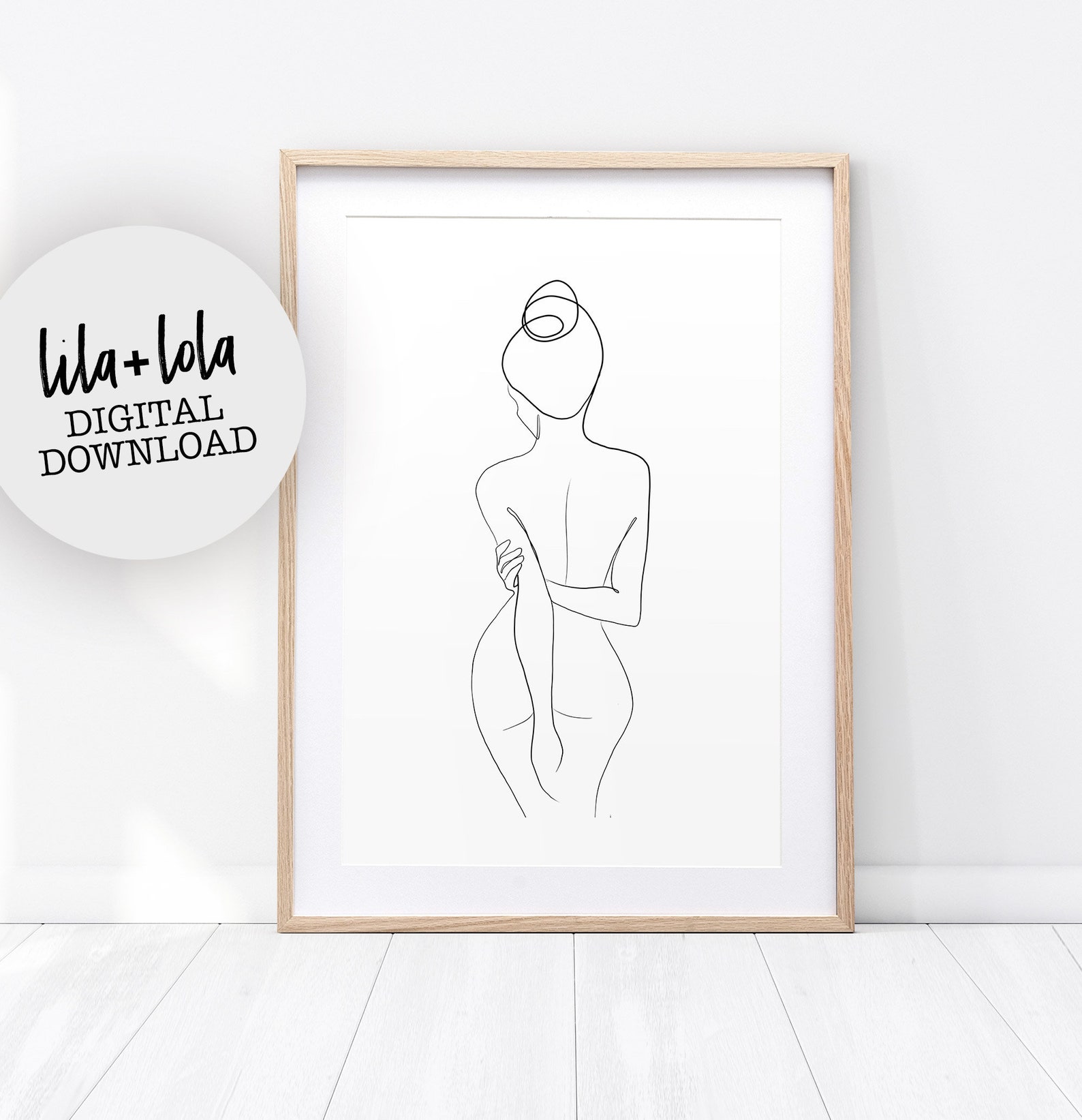 Boob Art Minimalist Tits Printable Feminist Wall Art Female