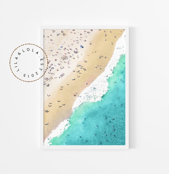 Beach Print ~ Printable Wall Art ~ Digital Download ~ Ariel Ocean Photography ~ Coastal Decor