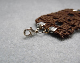 Puppy Paw Print Bracelet, Pet Lover Jewelry, Cotton Dog  Paw Bracelet, Unisex Animal Themed Jewelry, Crochet Wrist Band For Dog People