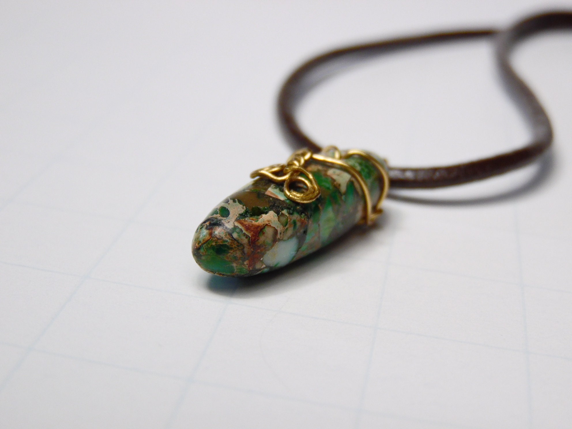 Green Jasper Stone pendant *** main image 1