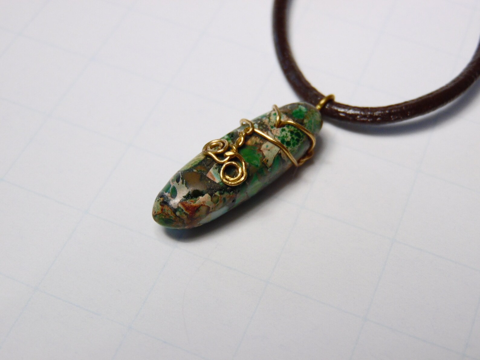 Green Jasper Stone pendant *** main image 0
