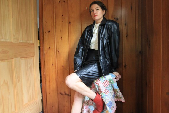 Black leather Pioneer Wear jacket