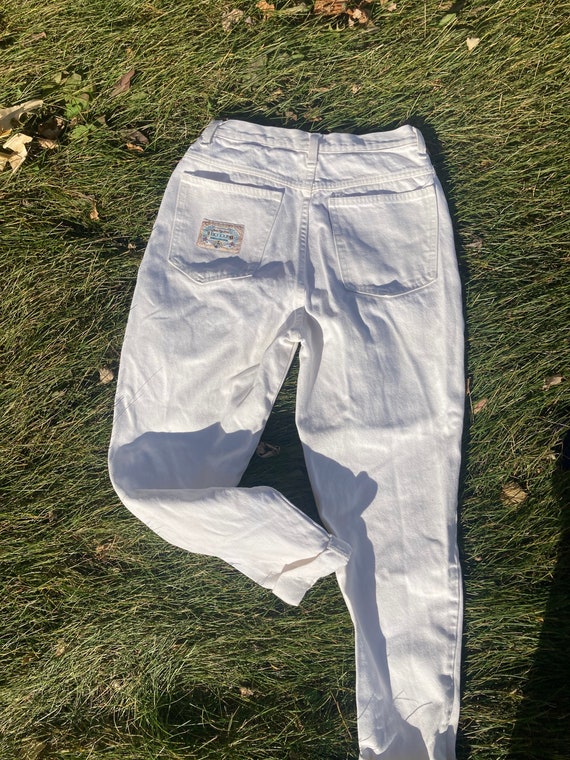 High rise Bonjour white jeans 28'' waist