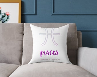 Zodiac Pisces Square Pillow