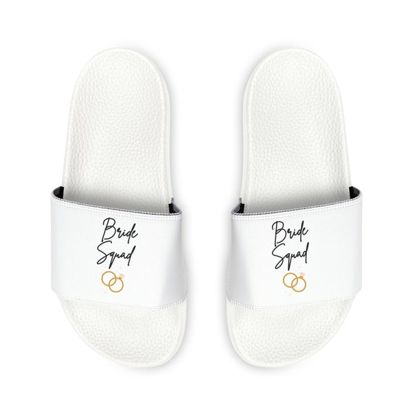 Bride Squad Womens Slides, Bride Slides, Bride Tribe Slippers, Bride Sandals, Bride Flip Flops, Bridal Party Slides, Bachelorette Party