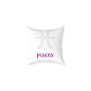 Zodiac Pisces Square Pillow image 2