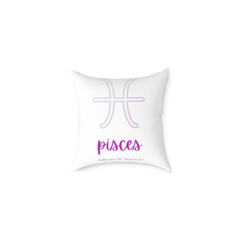 Zodiac Pisces Square Pillow image 2