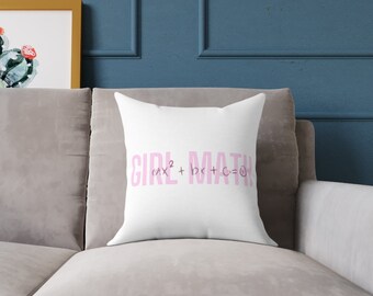 Girl Math Square Pillow